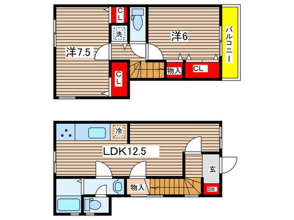 梅津東溝口町46-1貸家の物件間取画像